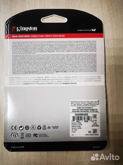 SSD диск Kingston M2 A400 480 Гб