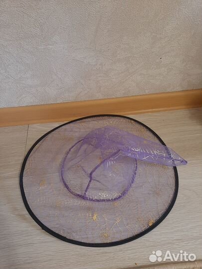 Шляпа д детей праздничная фея колдунья фиолетовая