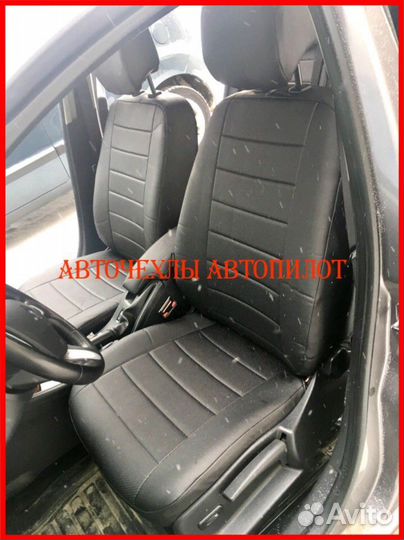 Чехлы Автопилот Renault Megane 3 из экокожи чёрные