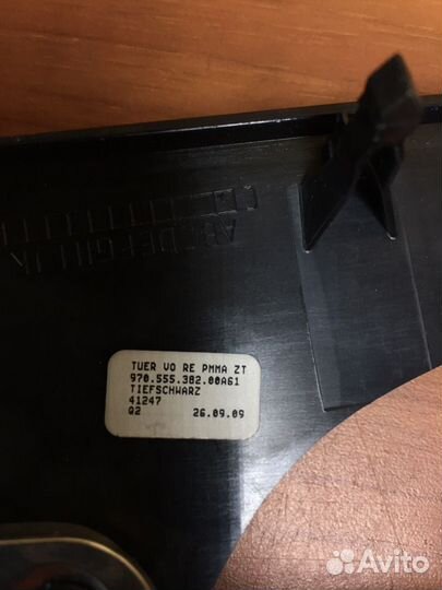 Накладка на переднюю правую дверь Porsche Panamera