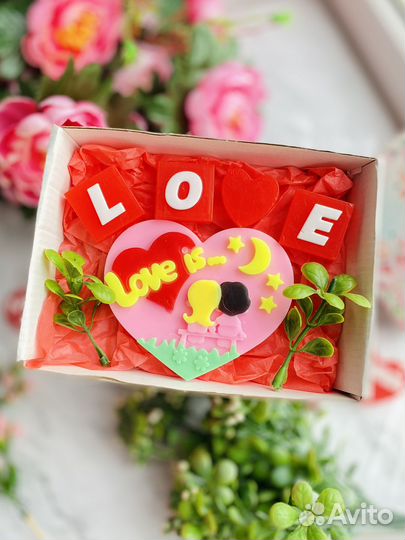 Мыло ручной работы подарочный набор на 14 февраля