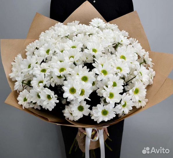 Хризантема любого цвета. Букет-гигант