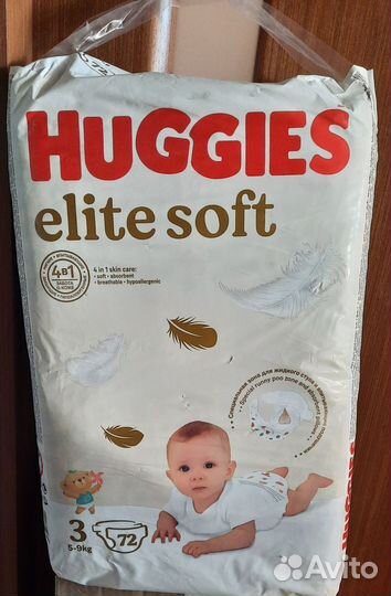 Подгузники Huggies Elite Soft 3 (72)