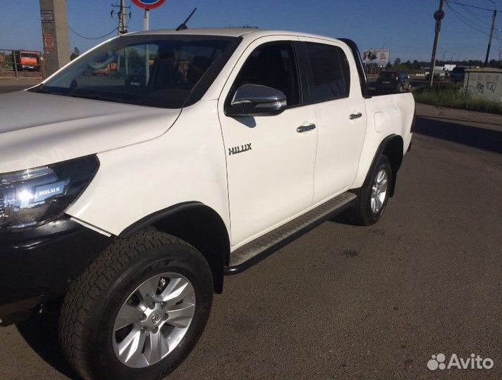 Силовые пороги Тойота Хайлюкс Рево 2015-2022 год