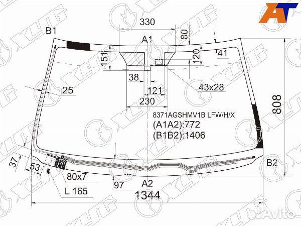 Стекло лобовое lexus IS250C