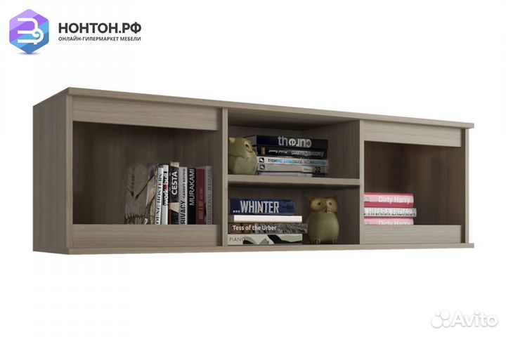 Антресоль Челси белый глянец / дуб сонома