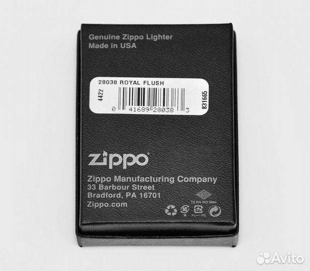 Зажигалка Zippo 28038 Royal Flush Оригинал Новая