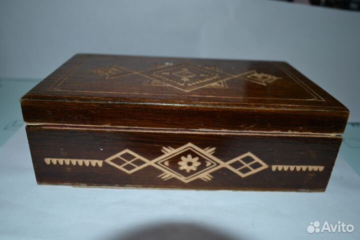 Шкатулка деревянная СССР 20,5х12