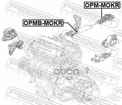 Сайлентблок задн опоры двигателя opel mokka J13