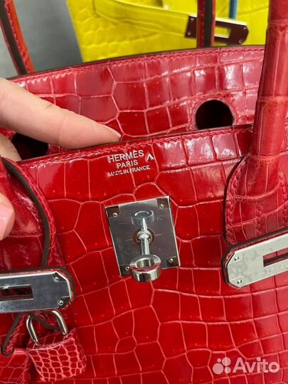 Сумка hermes birkin 30 crocodile PHW