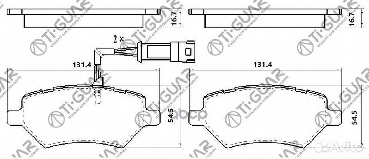 Тормозные колодки TG-0010/J60-6GN3501080 * TiG