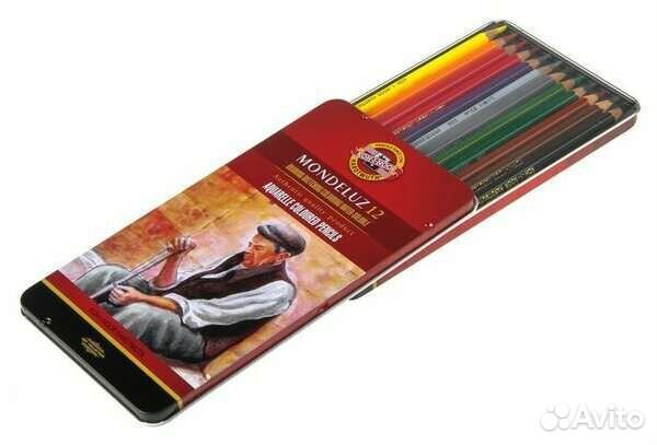 Карандаши акварельные набор 12цв,Koh-I-Noor Mond