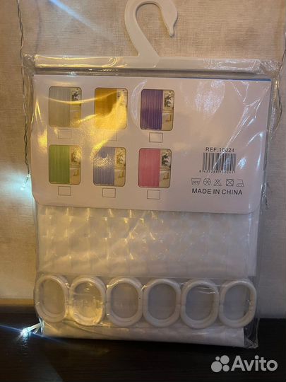 Шторка для ванной 3Д 180*180 новая