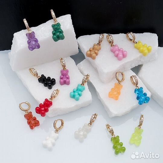 Серьги мишки