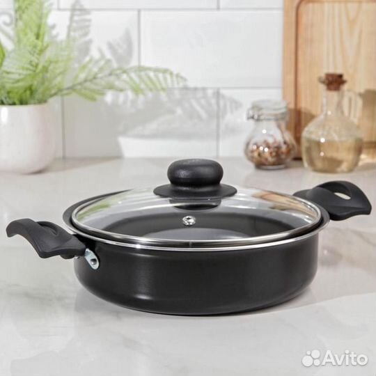 Жаровня-сковорода Consul, 1,5 л, d20 см, стеклянна