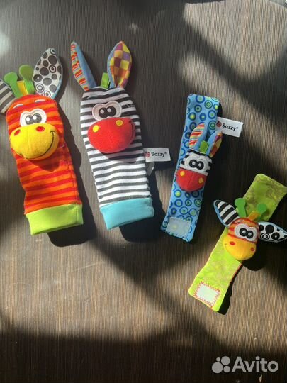 Погремушка носки, погремушки на запястье