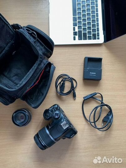 Зеркальный фотоаппарат Canon 550D + 2 объектива