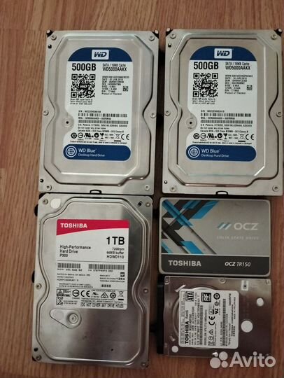 SSD + HDD диски 2.5 дюйма + 3.5 дюйма