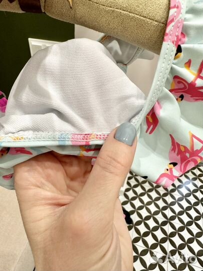 Новый детский слитный розовый купальник на девочку