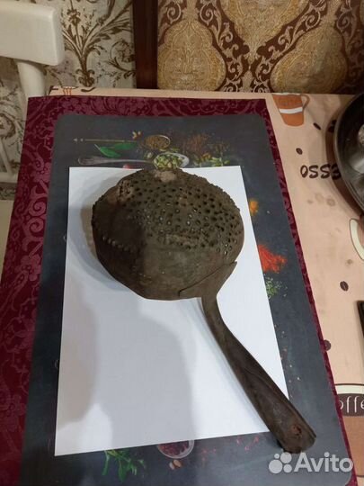 Друшлак медный старинный