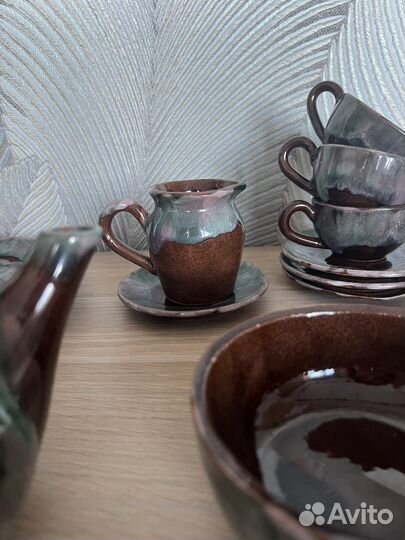 Глиняный чайный сервиз СССР
