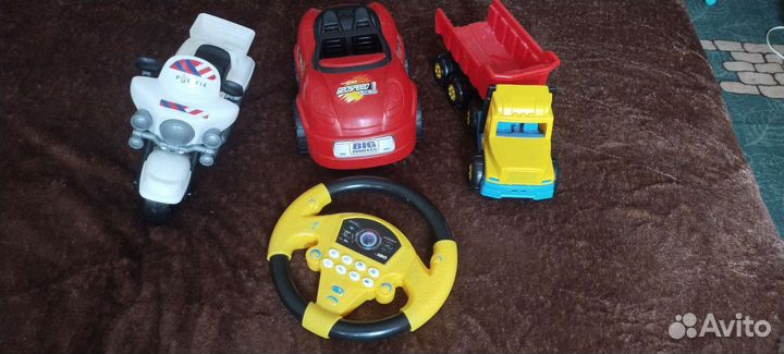 Машинки, руль музыкальный