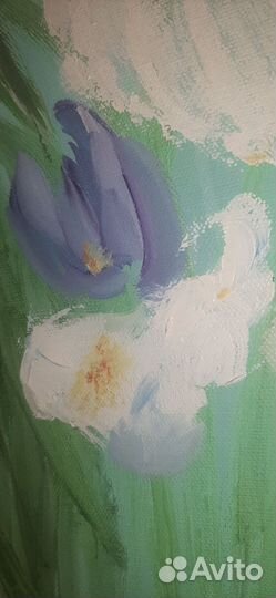 Картина маслом на холсте Ирисы