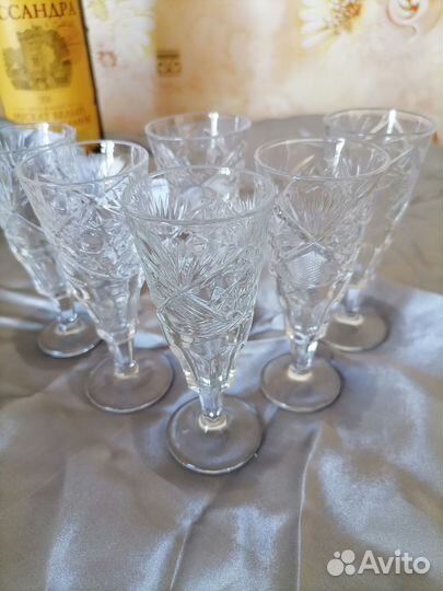 Хрустальные рюмки на ножке СССР
