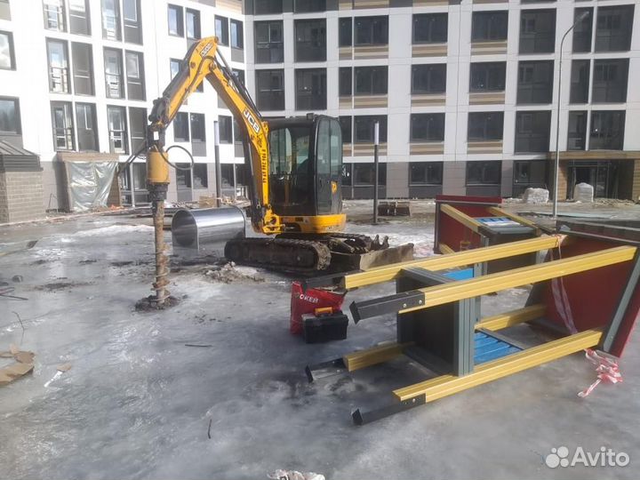 Аренда Мини экскаватор, Ямобур, Гидромолот JCB