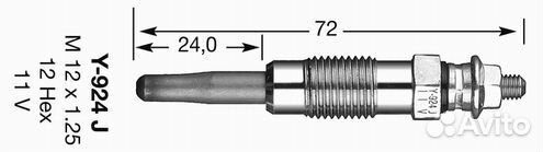 7906 / D-power1 Свеча накаливания alfa-romeo: 125