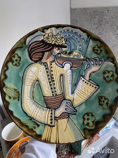 Тарелка лксф гуцул со скрипкой