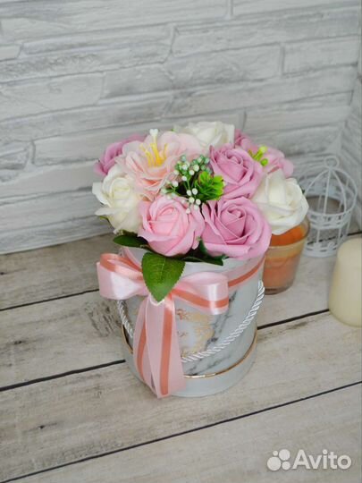 Букет из мыла на праздник, мыльный букет