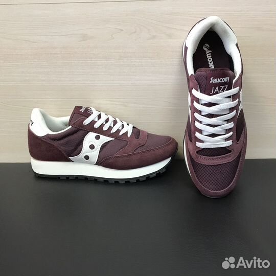 Кроссовки Saucony Jazz бордовые мужские