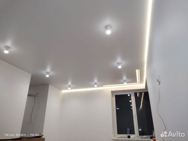 Установка натяжных потолков без посредников