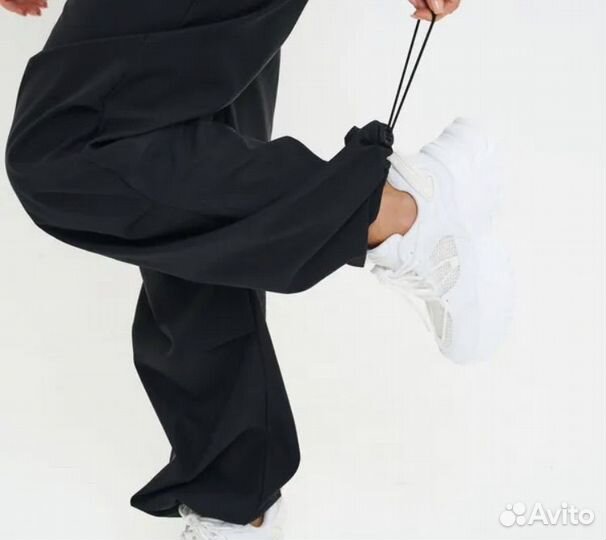 Брюки карго черные