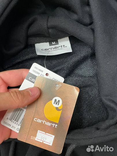 Худи Carhartt чёрный осень