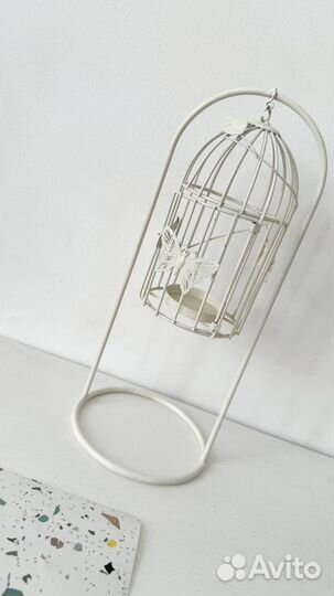 Клетка декоративная белая