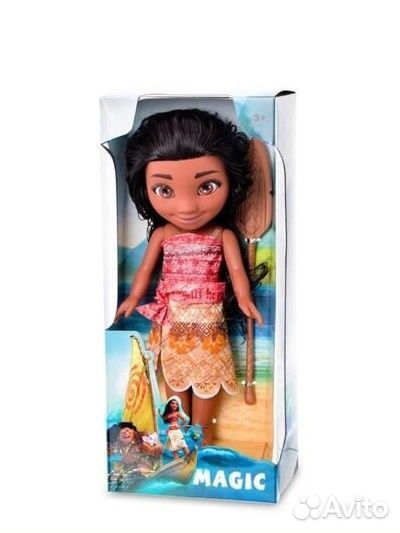 Кукла Моана темнокожая 34 см