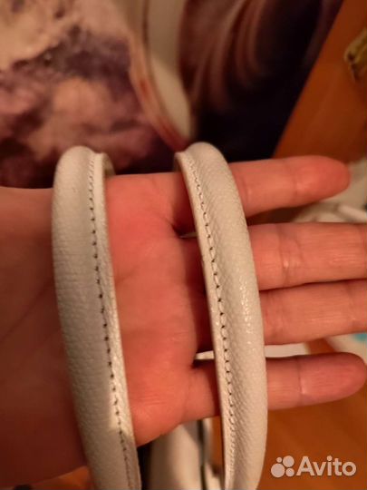 Сумка натуральная кожа белая