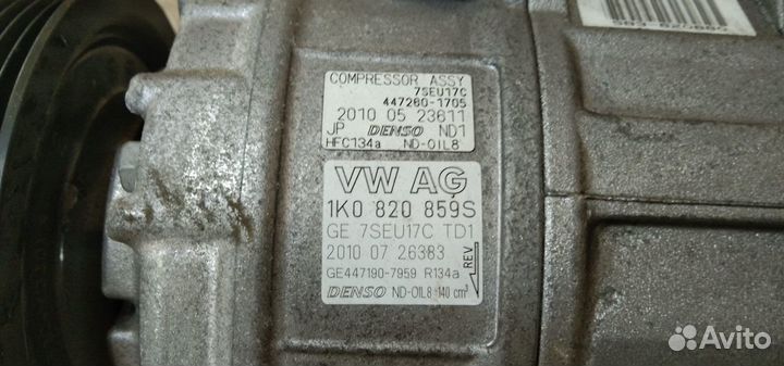 Компрессор кондиционера Volkswagen Golf 6 (2008-20