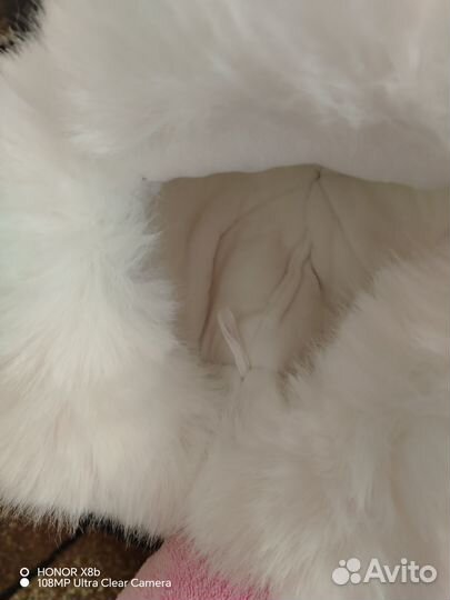 Шапка ушанка женская белая