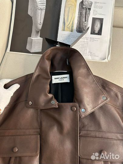 Кожаная куртка Saint laurent S-XL