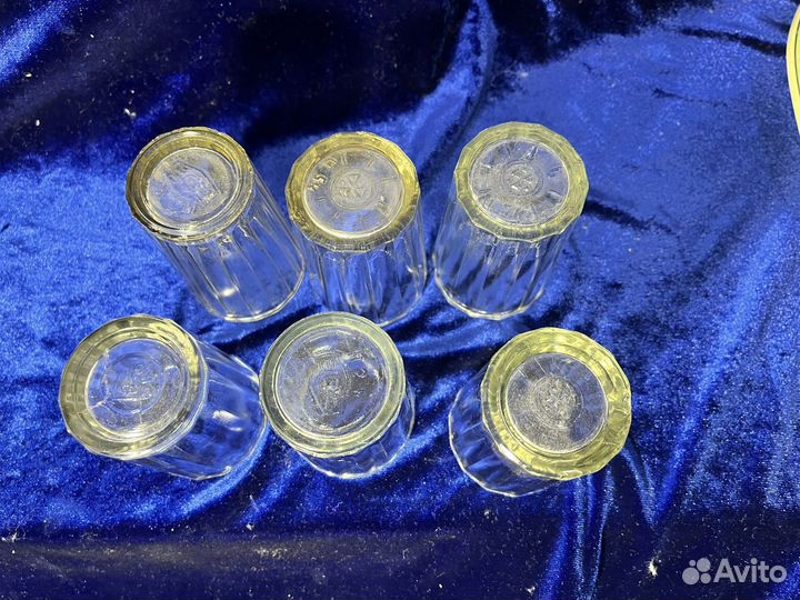 Рюмки 6 шт. Стаканы СССР винтаж/ антик