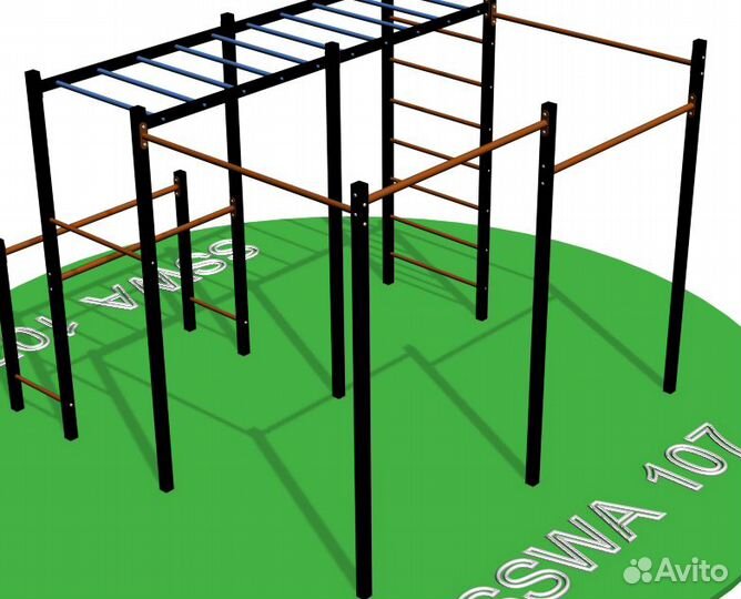 Уличный спортивный комплекс турник брусья