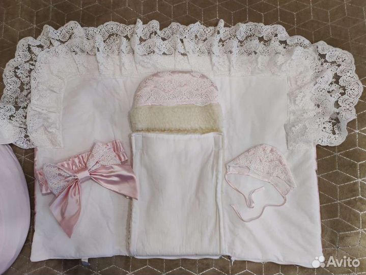 Конверт на выписку для девочки зима-весна-осень