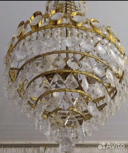 Хрустальная люстра советская