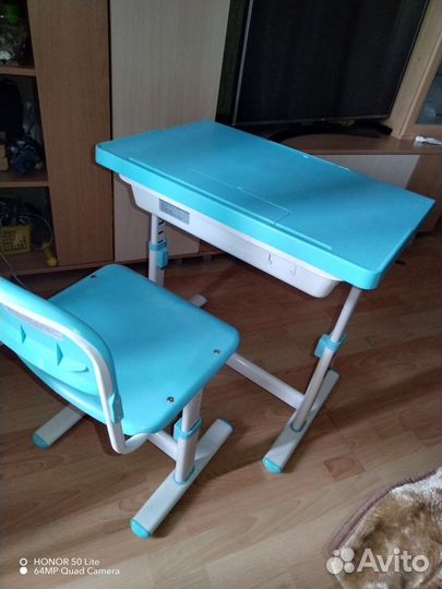 Растущая парта и стул бу