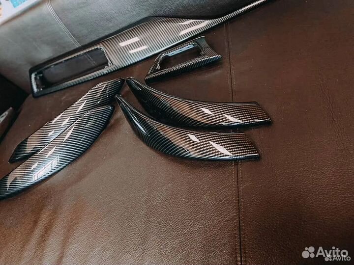 BMW F30 Аквапринт планок салона под карбон