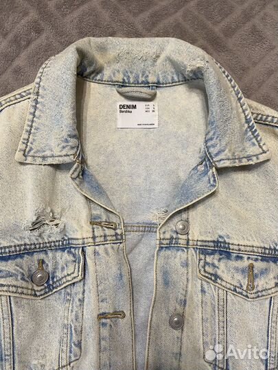 Джинсовая куртка оверсайз Bershka