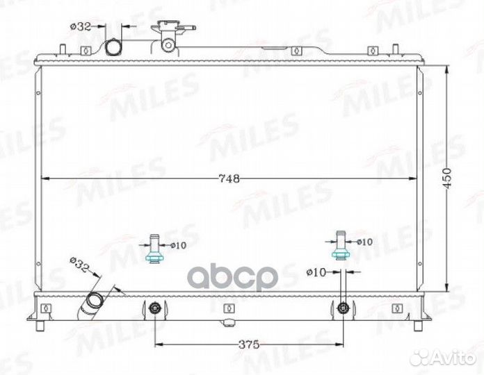 Радиатор mazda сх-7 2.3 07- acrb386 Miles